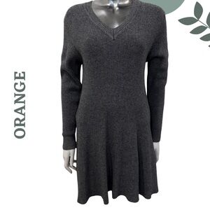 ORANGE Fashion Village | Rib Knit Sweater Dress Grey | One Size